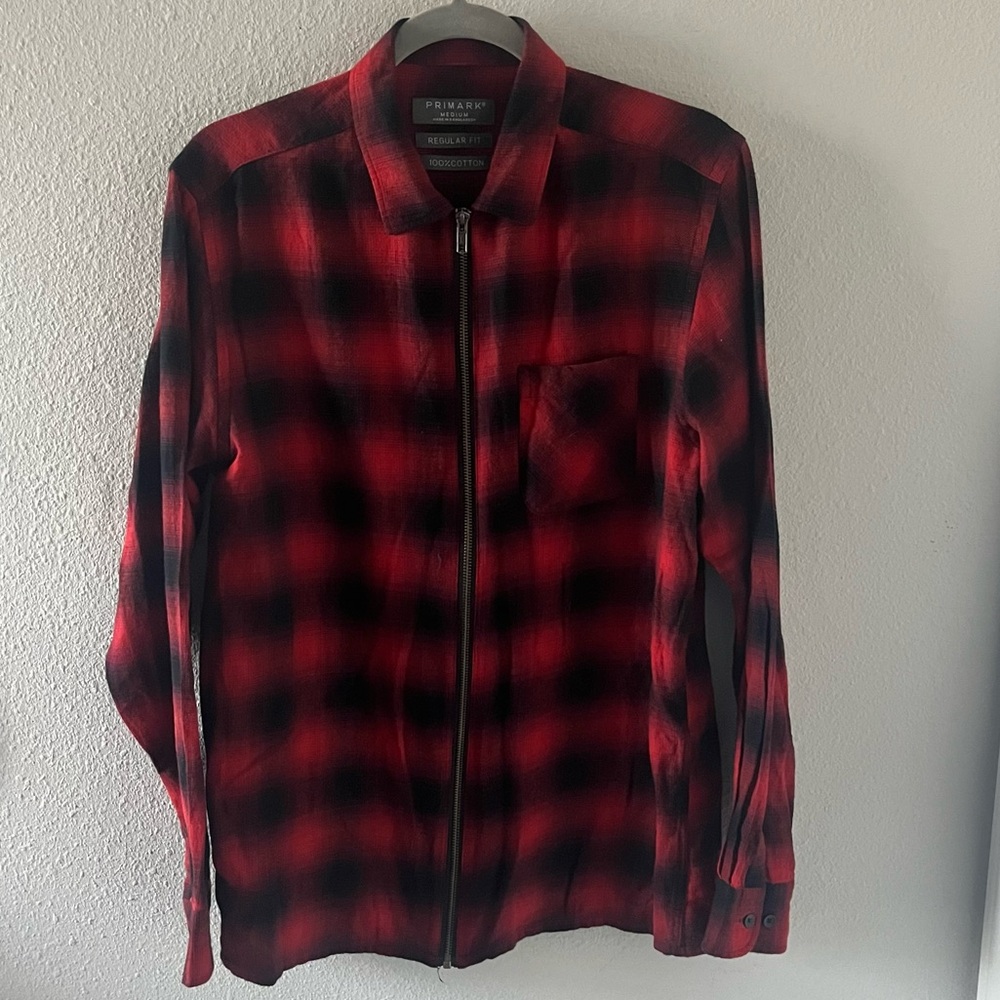 Red plaid Primark Men’s Cotton Flannel